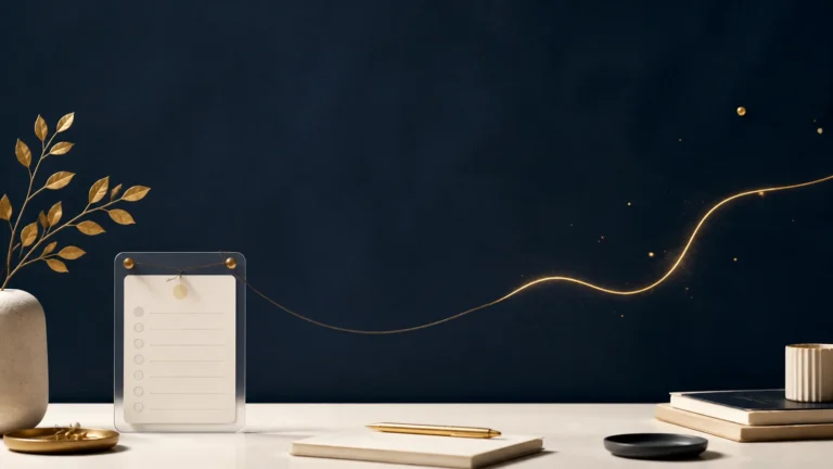 Illustration du lâcher prise : une tâche reliée à un chemin lumineux